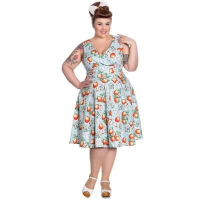 Hell Bunny Apple Blossom Somerset Dress  Size 22/4XL
