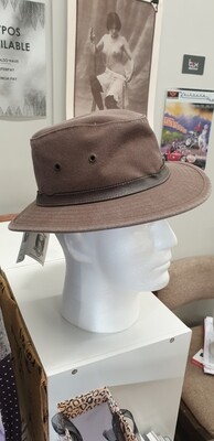 Canvas Hat Leather Band "The Rakaia"  Small