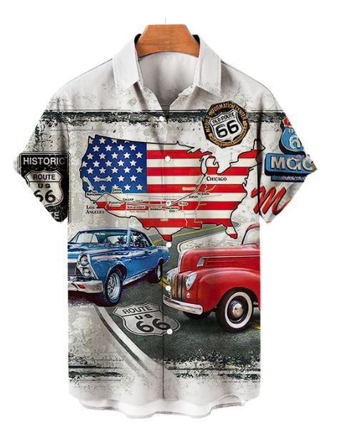 ZZ SOLD Historic Route 66 Vintage Retro Shirt 4XL