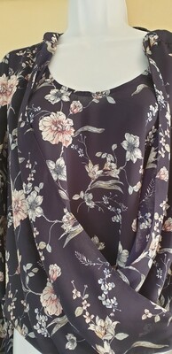 Just Jeans Floral Cross Over Blouse Size 8