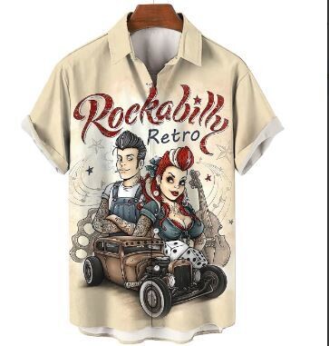 Rockabilly Retro Vintage Retro Shirt - Medium Chest 112cm