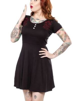 Hell Bunny Dagger of Hearts Skater Dress Size M