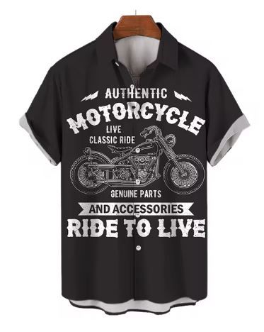 Retro Vintage Authentic Motorcycle   Size  2XL