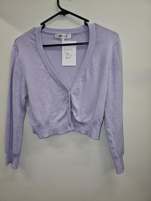 Ye Mak Lavender Crop Cardi Size XL