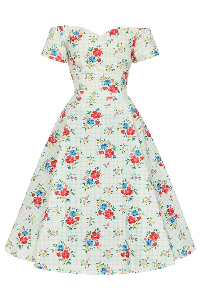 Lady V Liliana Dress - Floral Gingham  Size 26/28