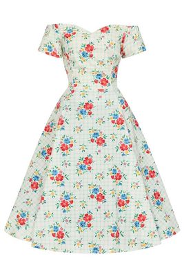 Lady V Liliana Dress - Floral Gingham  Size 26/28