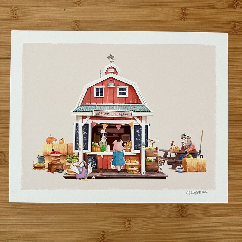 11&quot;x14&quot; A Farmer&#39;s Calf-a´
