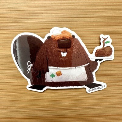 Beaver Waiter Sticker
