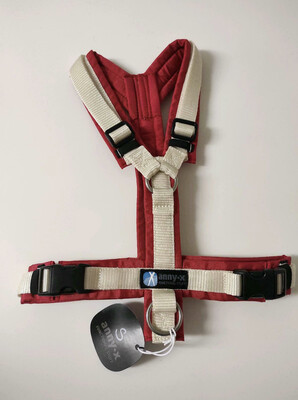 AnnyX Brustgeschirr rot / creme AnnyX Brustgeschirr rot / creme