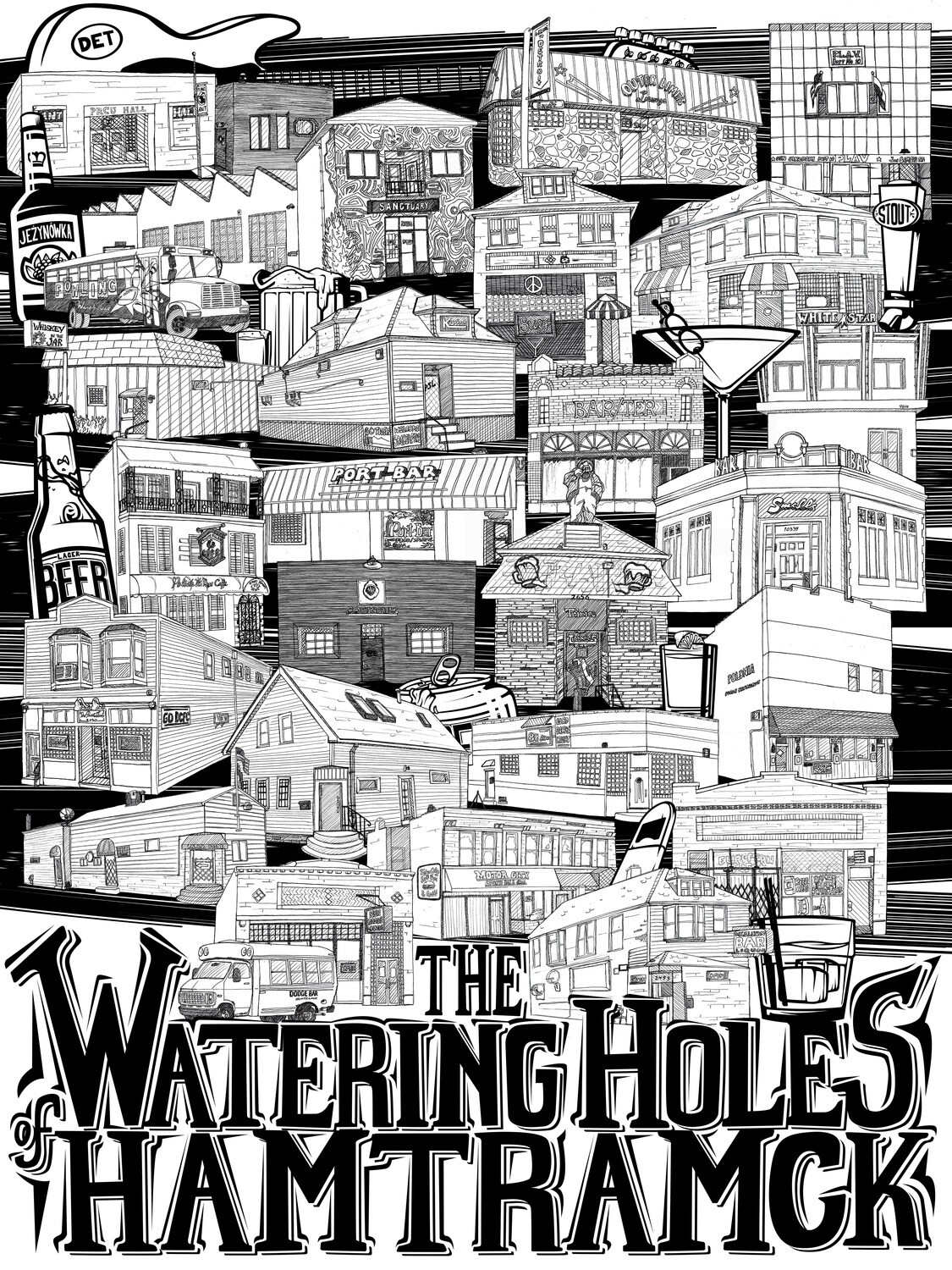 The Watering Holes of Hamtramck Poster