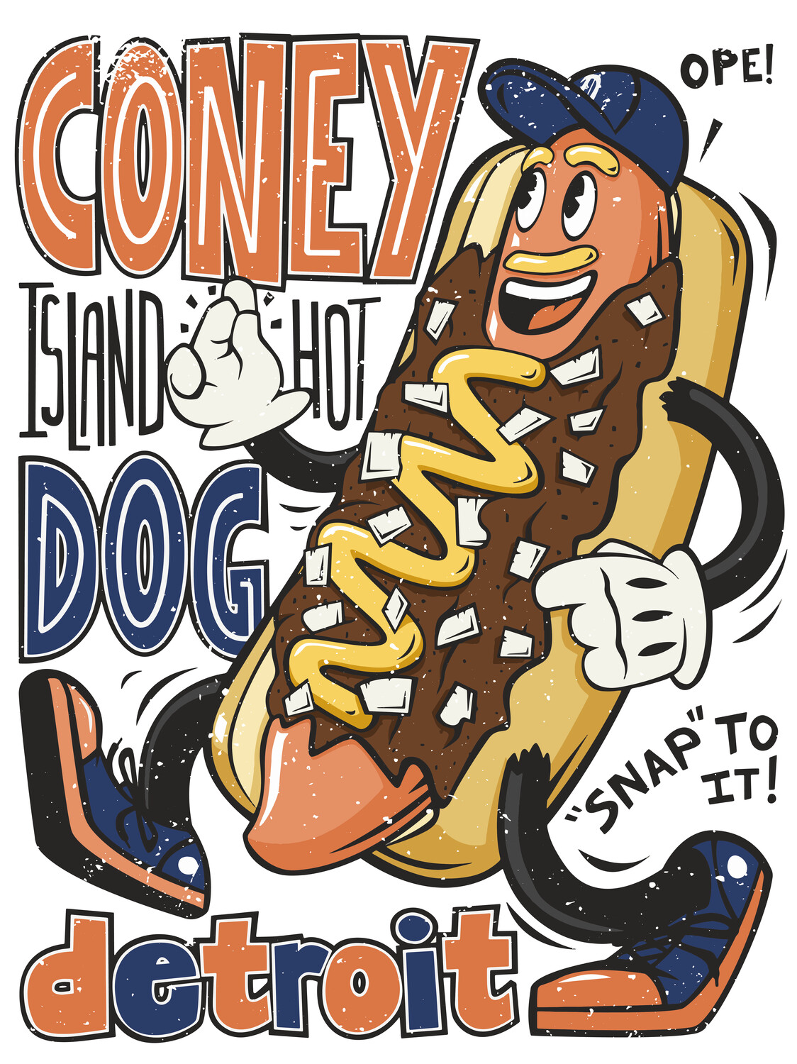 Coney Island Hot Dog Poster