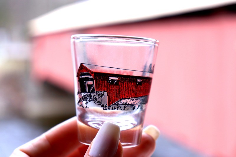 Covered Bridge shot glass