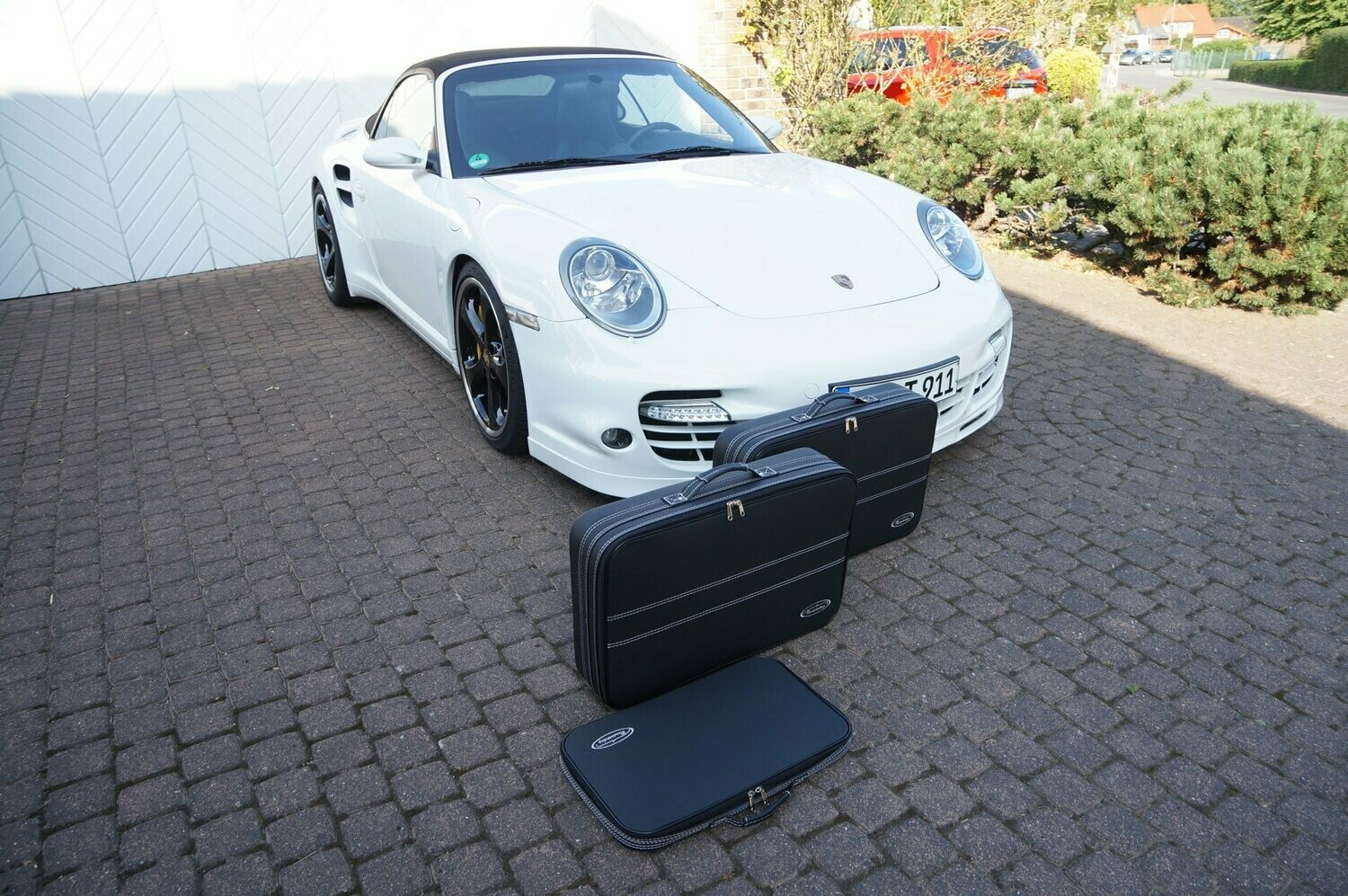 Roadsterbag kofferset Porsche 997 voorzijde