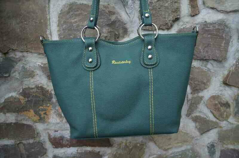 Roadsterbag lederen damestas Green