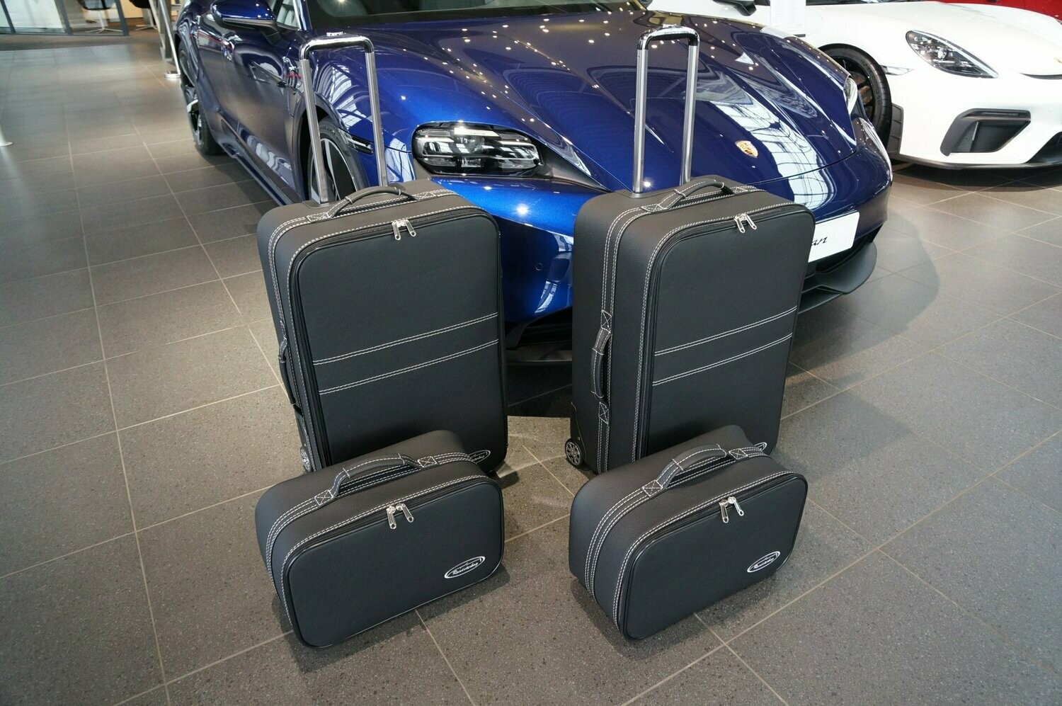 Roadsterbag suitcase set Porsche Taycan (also Cross Turismo) (rear) leather/artificial leather
