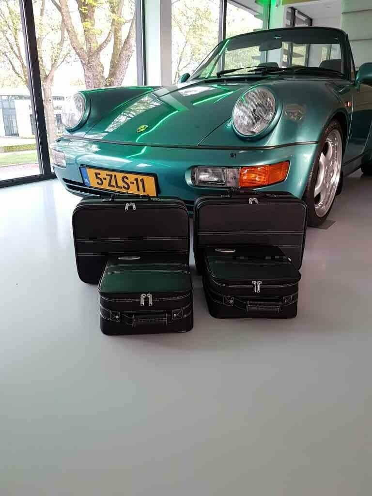 Roadsterbag suitcase set Porsche 964 rear seat (part leather)