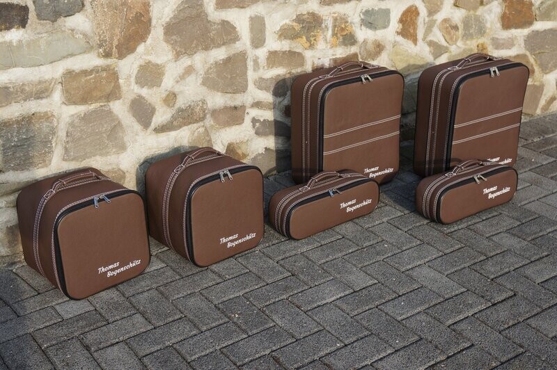 Roadsterbag suitcase set Aston Martin DB11 Volante 6-piece Espresso leather