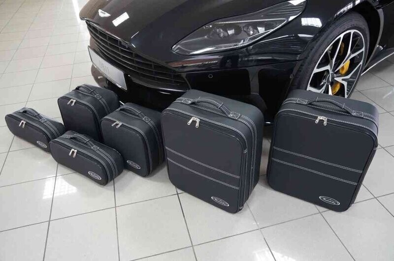 Roadsterbag suitcase set Aston Martin DB11 Volante 6-piece Black leather