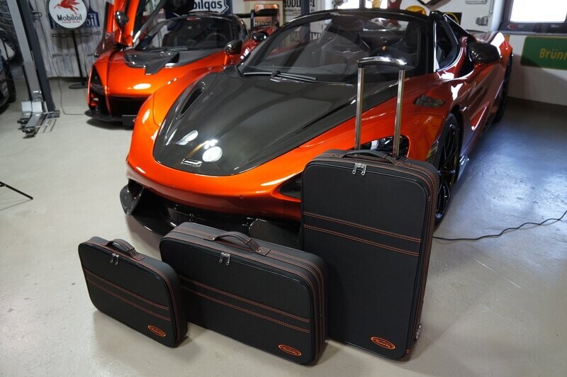 Roadsterbag kofferset McLaren 720,750,765LT Coupe en Spider (volleder zwart)