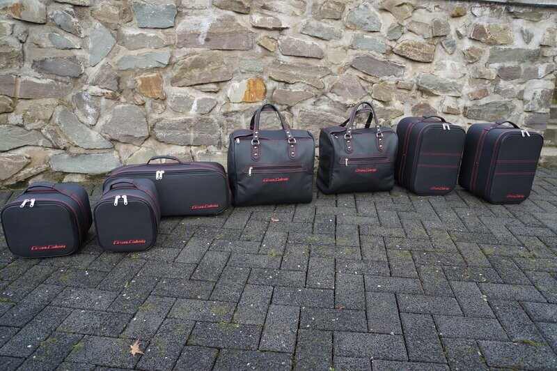 Roadsterbag kofferset Maserati GranCabrio 7-pcs Leder Nero Custom