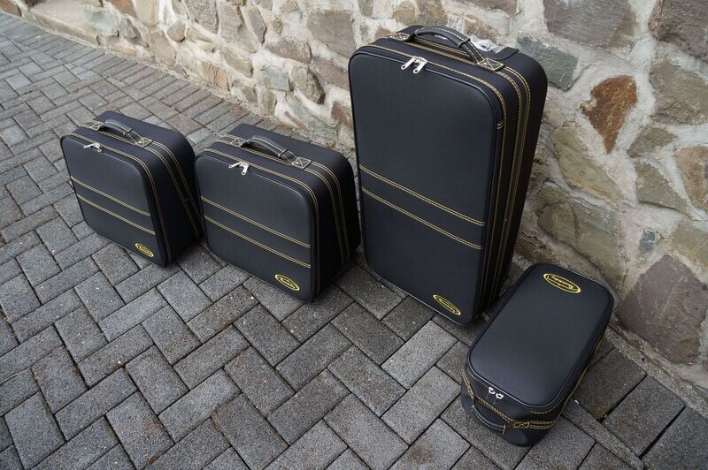 Roadsterbag suitcase set Saab 9-3 Cabriolet with yellow seam