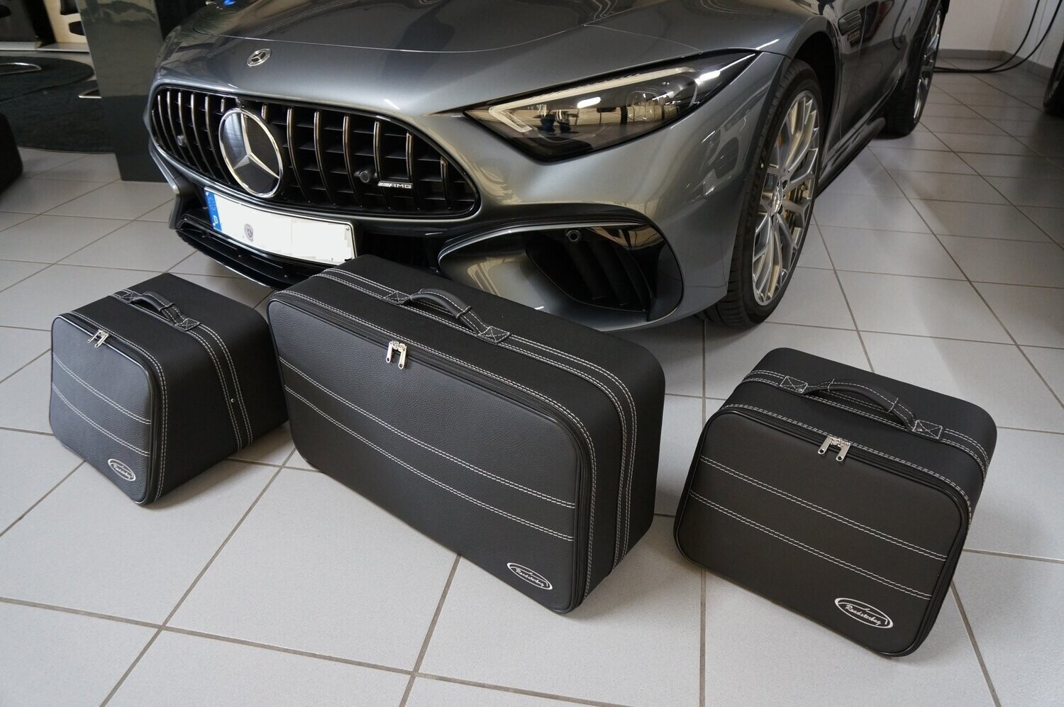 Roadsterbag luggage set trunk Mercedes SL R232 3-piece leather