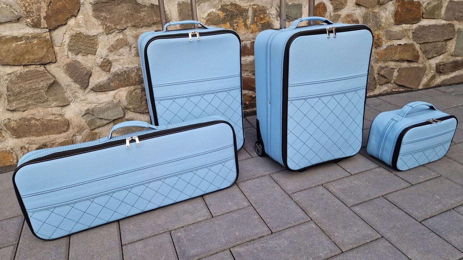Roadsterbag suitcase set Ferrari 812 GTS-Sky Blue