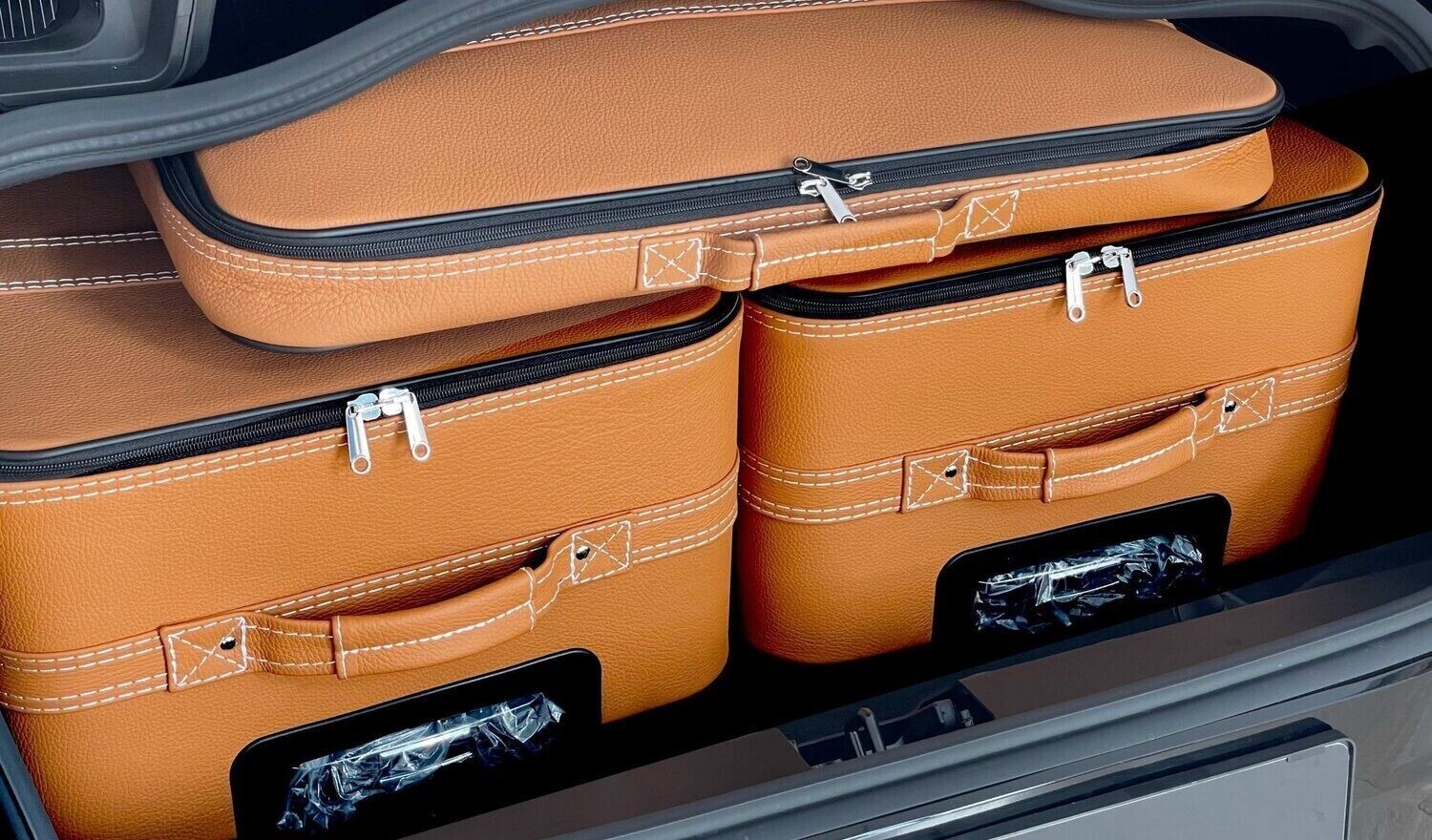 Roadsterbag suitcase set Aston Martin DB11 Coupe 3-piece Sabbia leather
