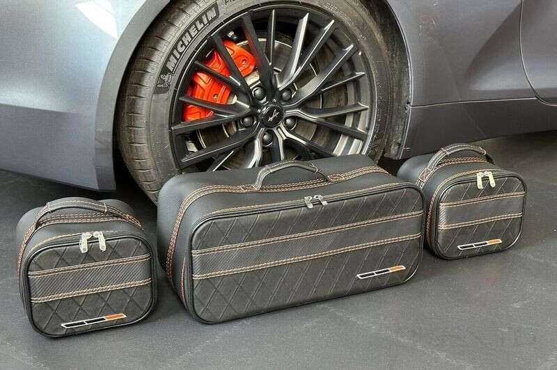 Roadsterbag suitcase set Alpine A110 rear 3-piece leather Black