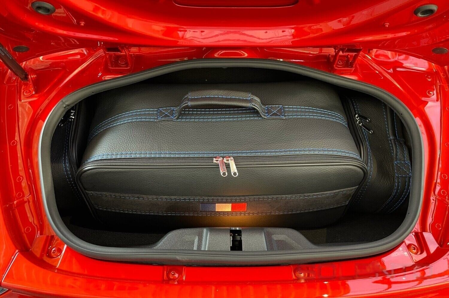 Roadsterbag suitcase set Alpine A110 rear 3-piece leather Black