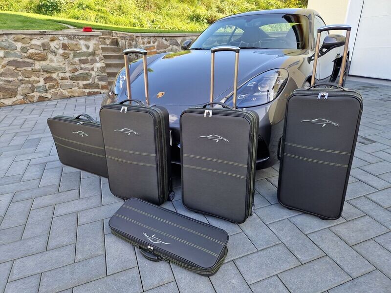 Roadsterbag suitcase set Porsche Cayman 718 front and rear + Logo 5-piece