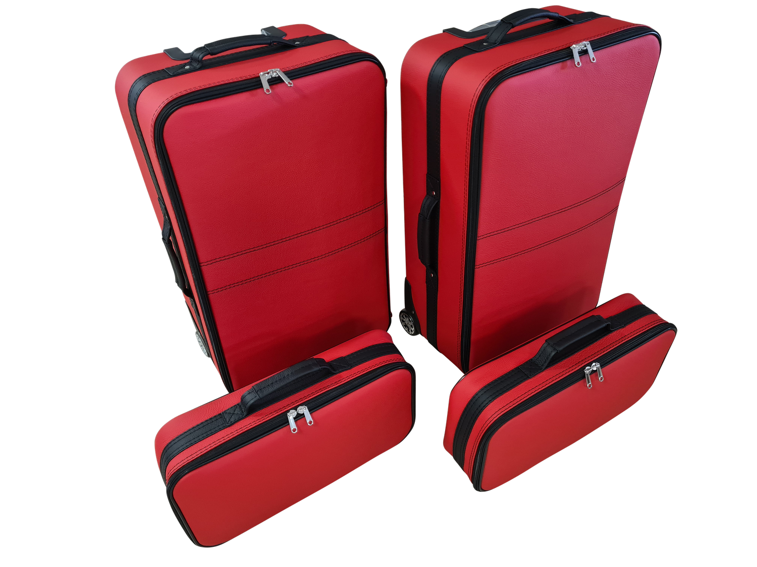 Roadsterbag suitcase set Bentley Bentayga 4-piece Red leather