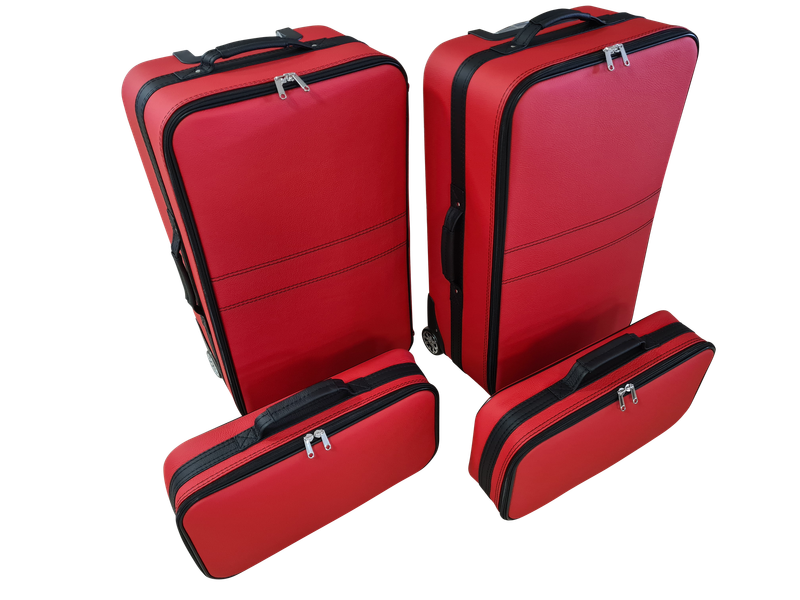 Roadsterbag suitcase set Bentley Bentayga 4-piece Red leather