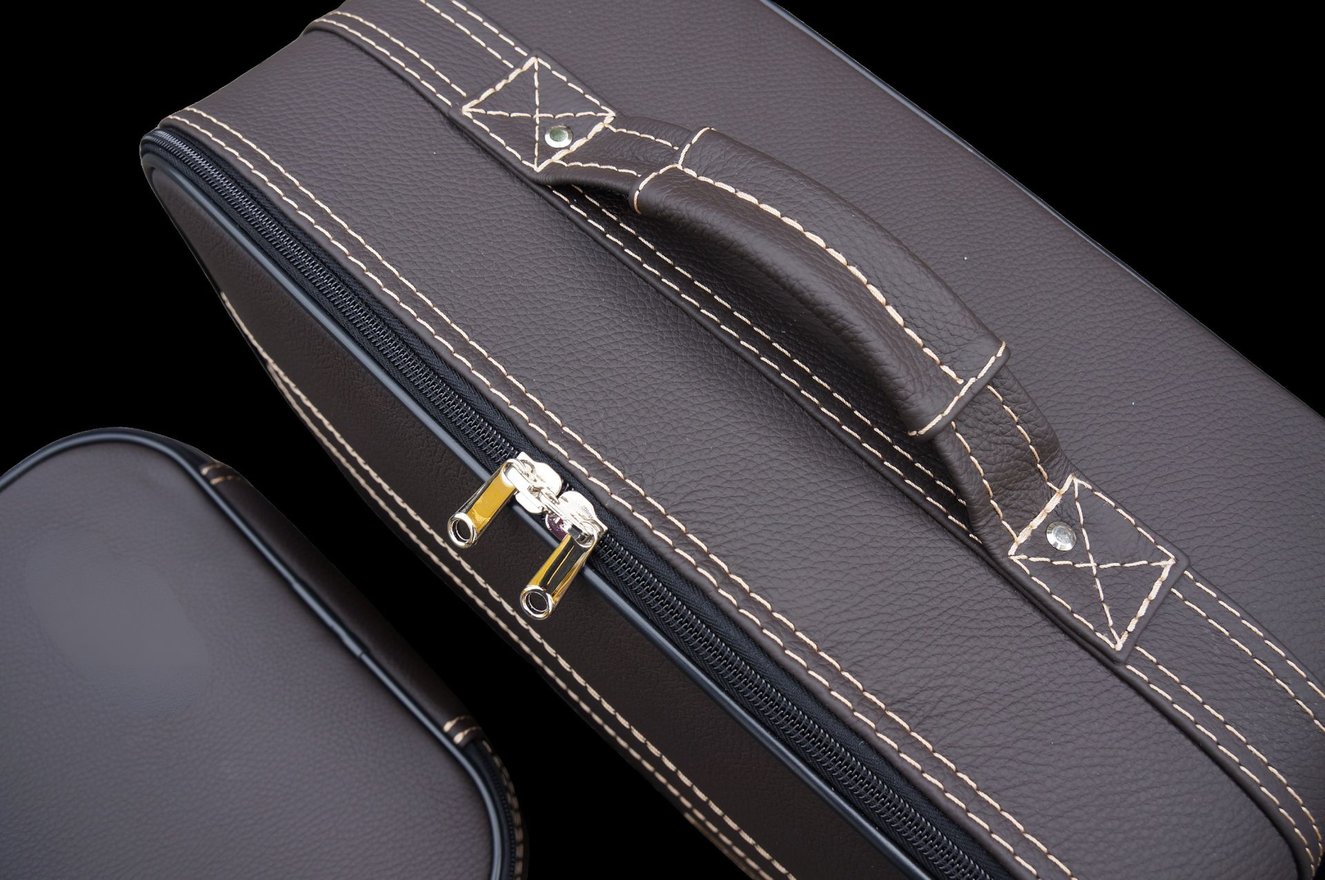 Roadsterbag kofferset Porsche 991 achterbank Coupe/Targa/Cabrio in Caffe leder