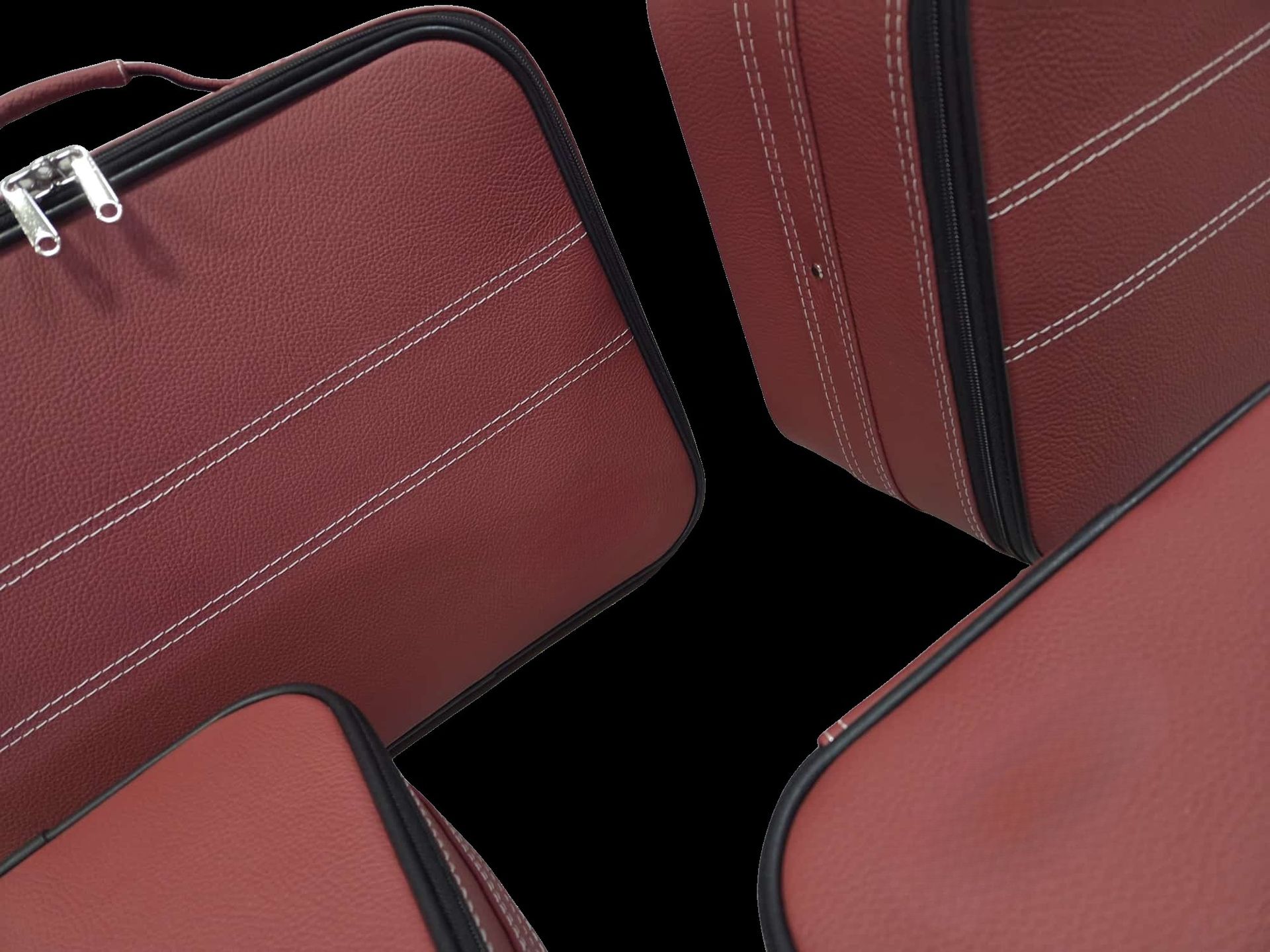 Roadsterbag kofferset Porsche 991 achterbank Coupe/Targa/Cabrio in Cherry leder