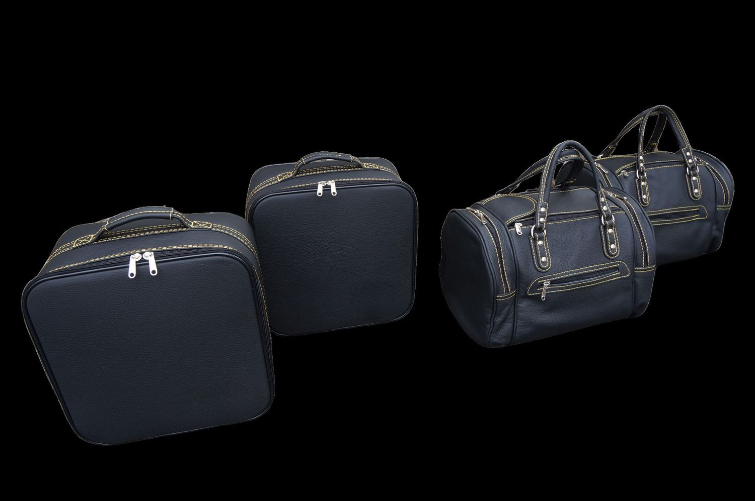 Roadsterbag suitcase set Ferrari California 4-piece rear seat + yellow stitching