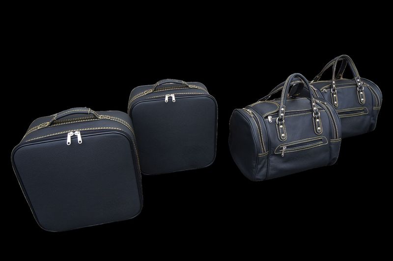 Roadsterbag suitcase set Ferrari California 4-piece rear seat + yellow stitching