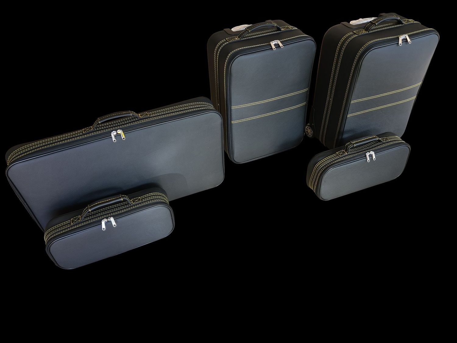 Roadsterbag suitcase set Ferrari 812 Superfast Yellow stitching