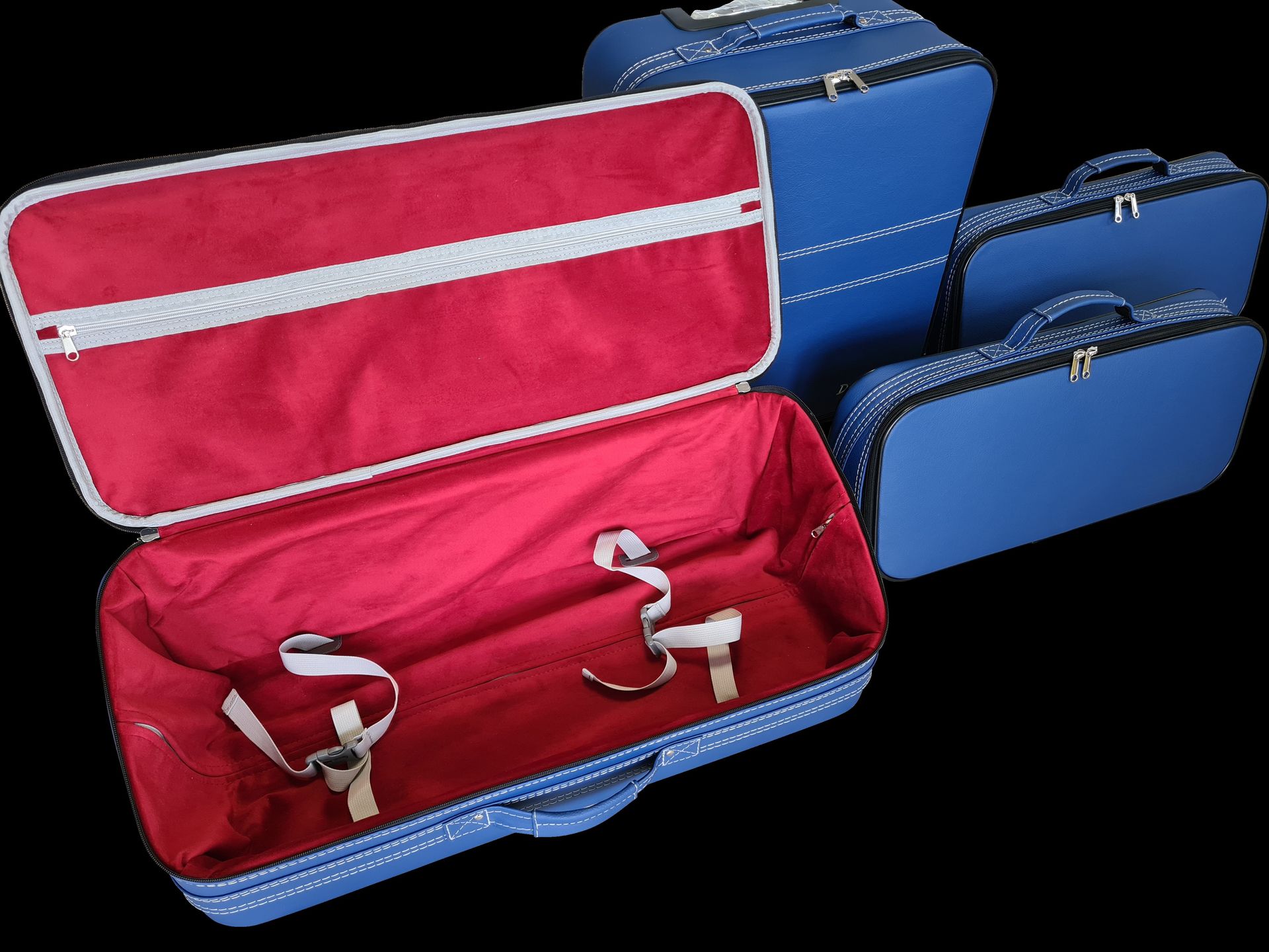 Roadsterbag kofferset Ferrari F8 Tributo (4-delig) Kobalt