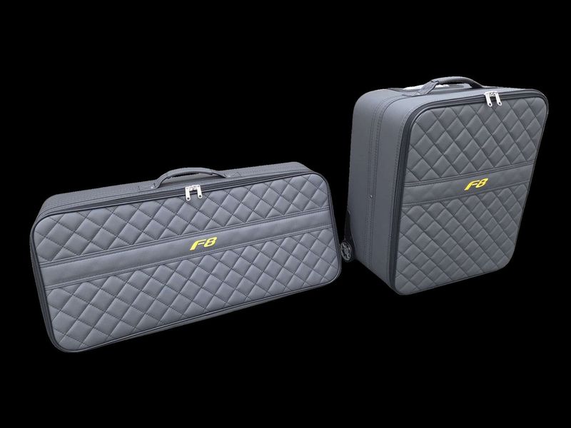 Roadsterbag suitcase set Ferrari F8 Spider (2-piece) front in Hermes Antracite