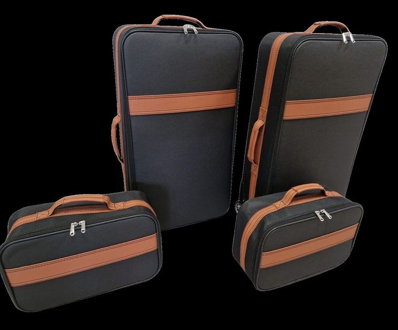 Roadsterbag suitcase set for BMW 4-series Convertible (G83) leather Nero/Natur