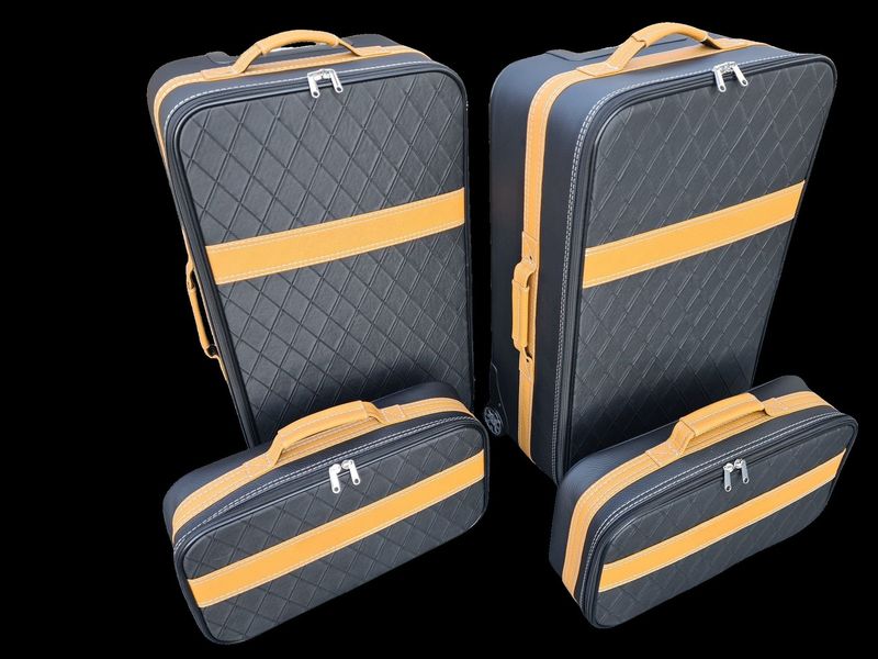 Roadsterbag suitcase set Bentley Bentayga 4-piece Nero-Sabbiastriping