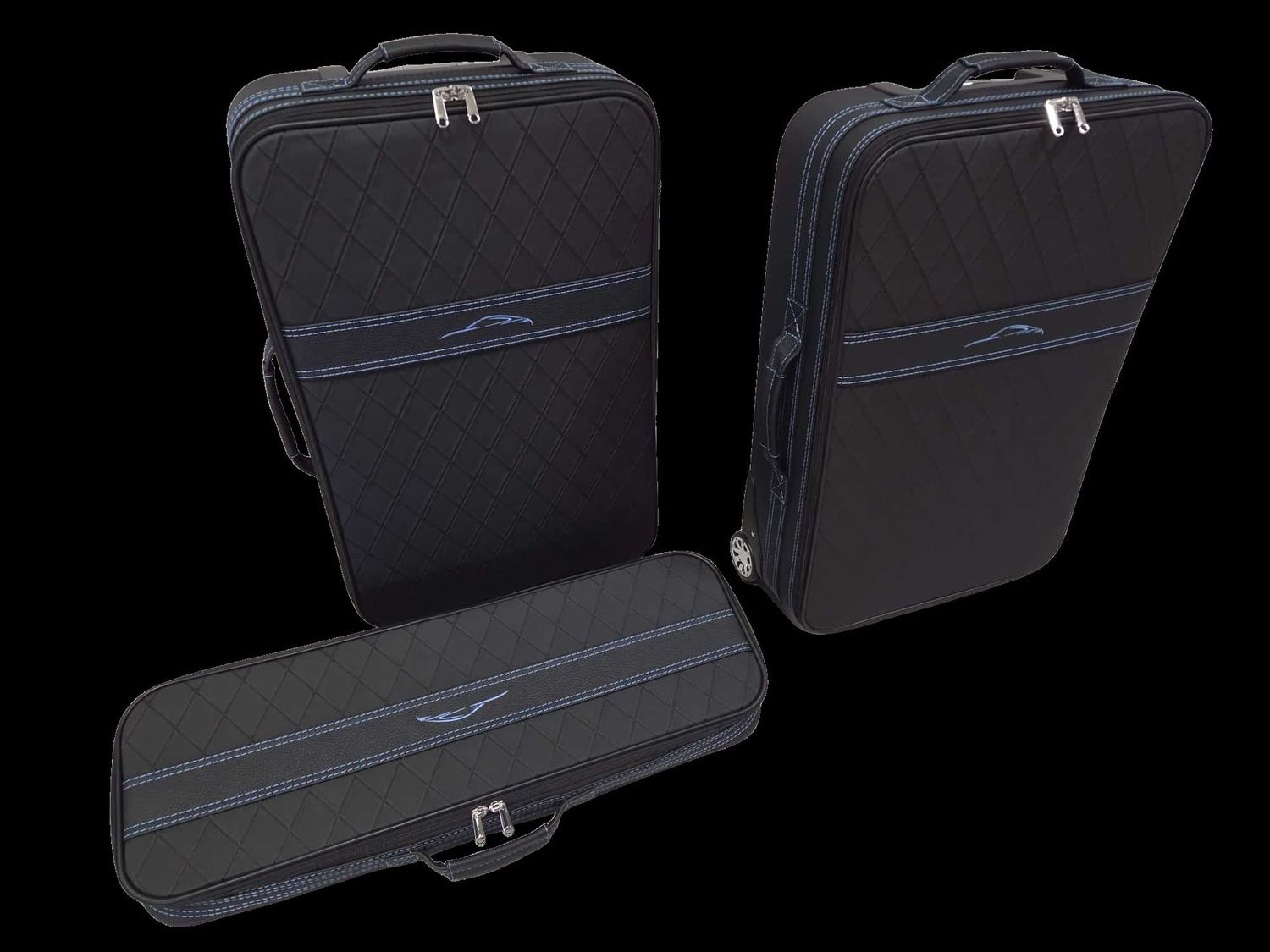 Roadsterbag suitcase set Porsche 992 (also GTS/GT3) front Nero Diamond (3-pcs) Roadsterbag suitcase set Porsche 992 (also GTS/GT3) front Nero Diamond (3-pcs)