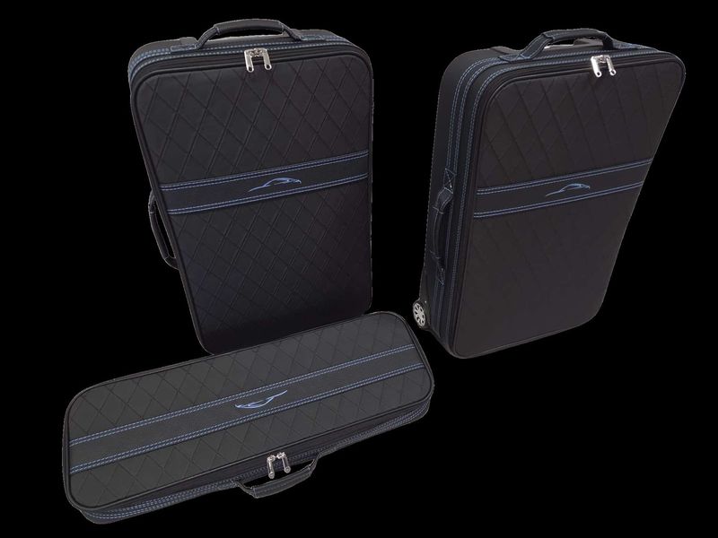 Roadsterbag suitcase set Porsche 992 (also GTS/GT3) front Nero Diamond (3-pcs)