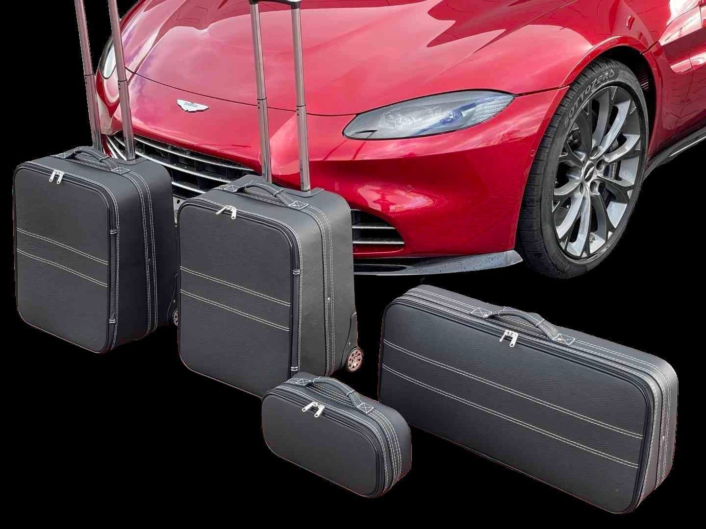 Roadsterbag suitcase set Aston Martin Vantage Coupe 2018 4-piece Black leather
