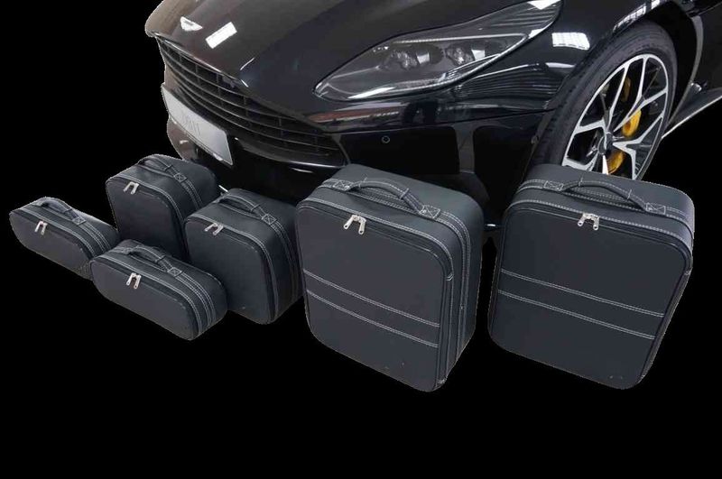 Roadsterbag suitcase set Aston Martin DB11 Volante 6-piece Black leather
