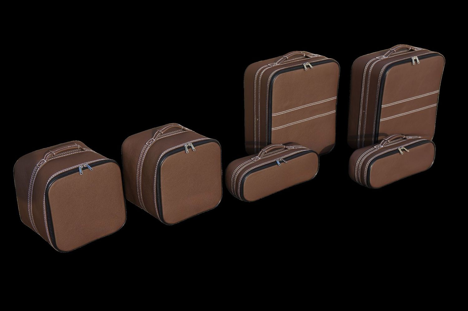 Roadsterbag suitcase set Aston Martin DB12 Volante 6-piece Espresso leather