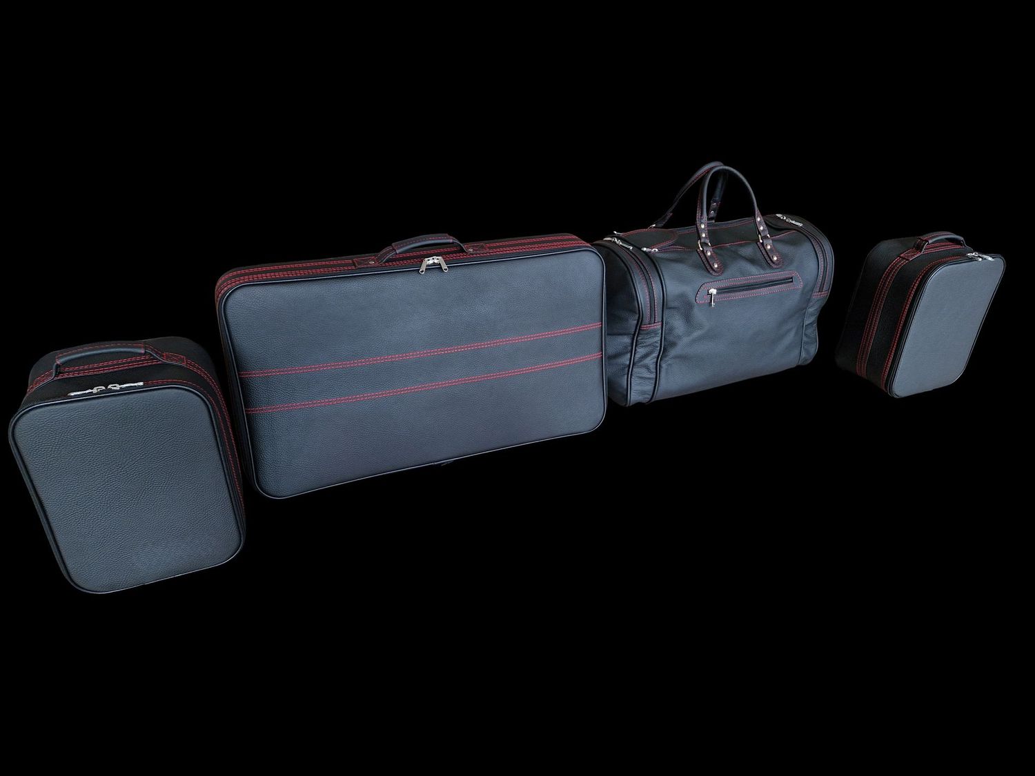 Roadsterbag suitcase set Aston Martin V8 Vantage Coupe leather with Red seams (4-pcs) Roadsterbag suitcase set Aston Martin V8 Vantage Coupe leather with Red seams (4-pcs)