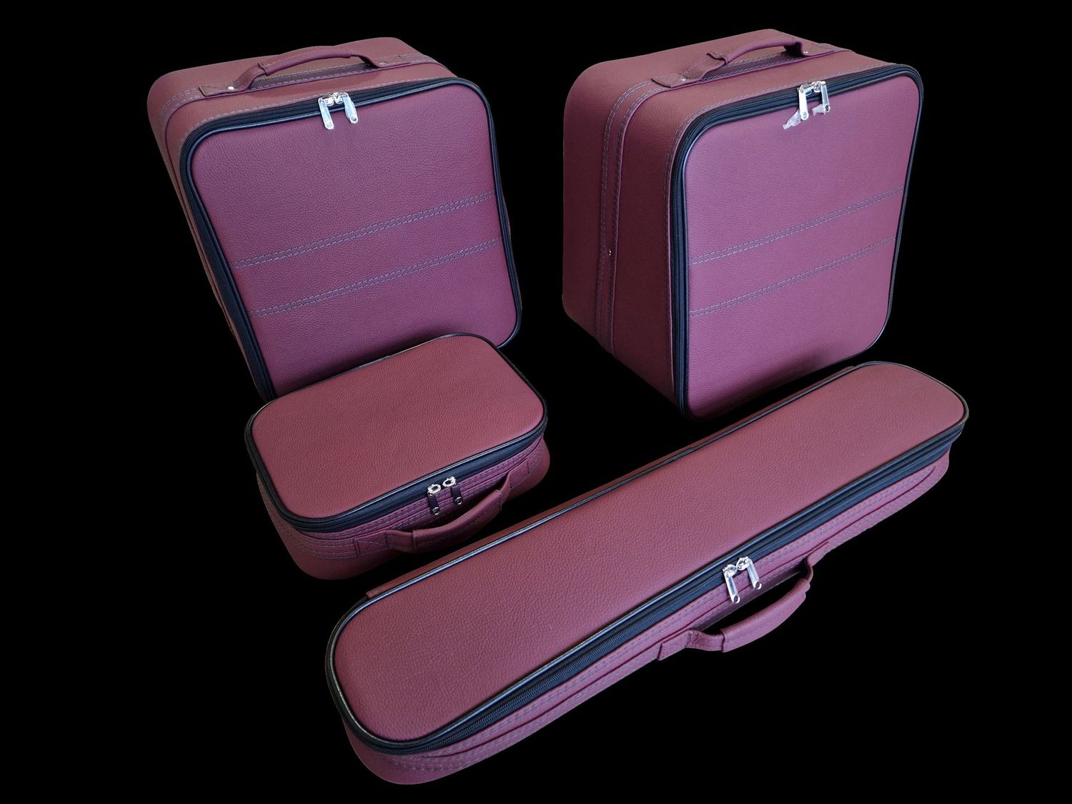 Roadsterbag suitcase set Aston Martin Vantage Volante 2020-now Bordeaux leather (4-pcs)
