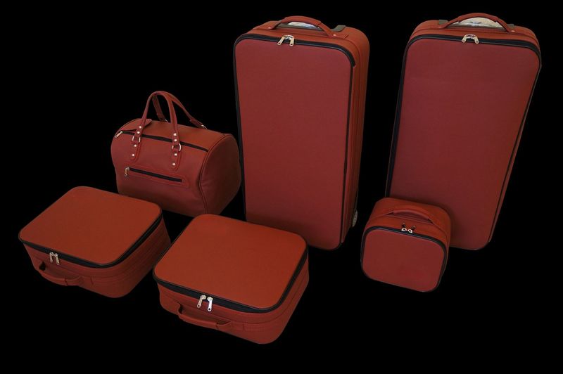 Roadsterbag suitcase set Bentley Continental GTC 2006-2018 Red leather (5-pcs)